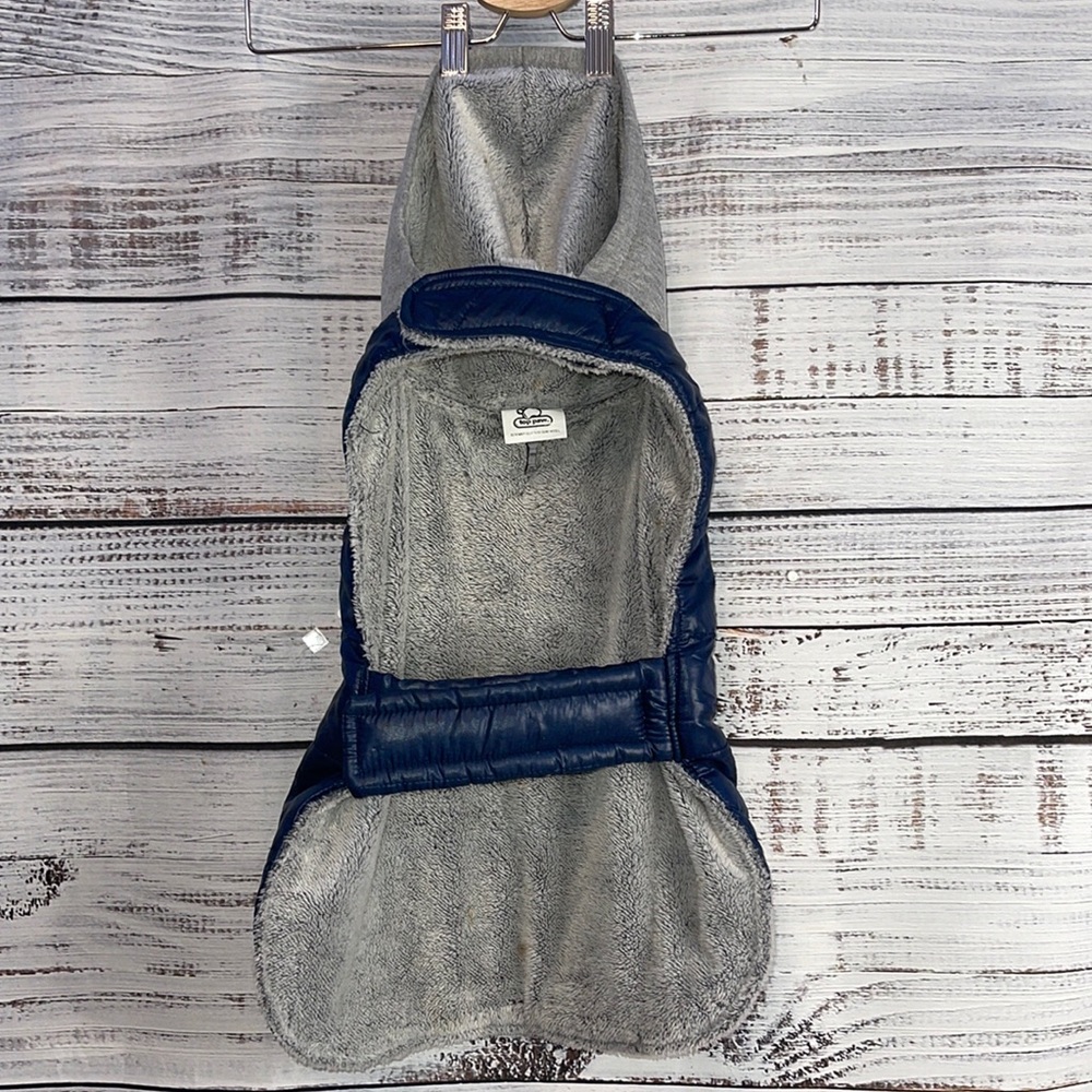 LIQUIDATION SALE Top Paw Dog Coat Navy Blue & Gray | Size Large